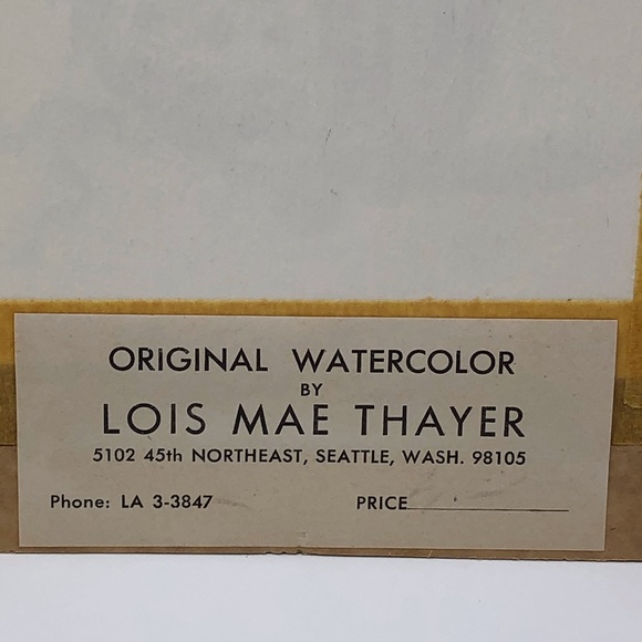 Vintage Owl Watercolor Painting by Lois Mae Thayer - Picture 9 of 11